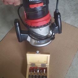 Craftsman Router + Bit 5 Piece Set
