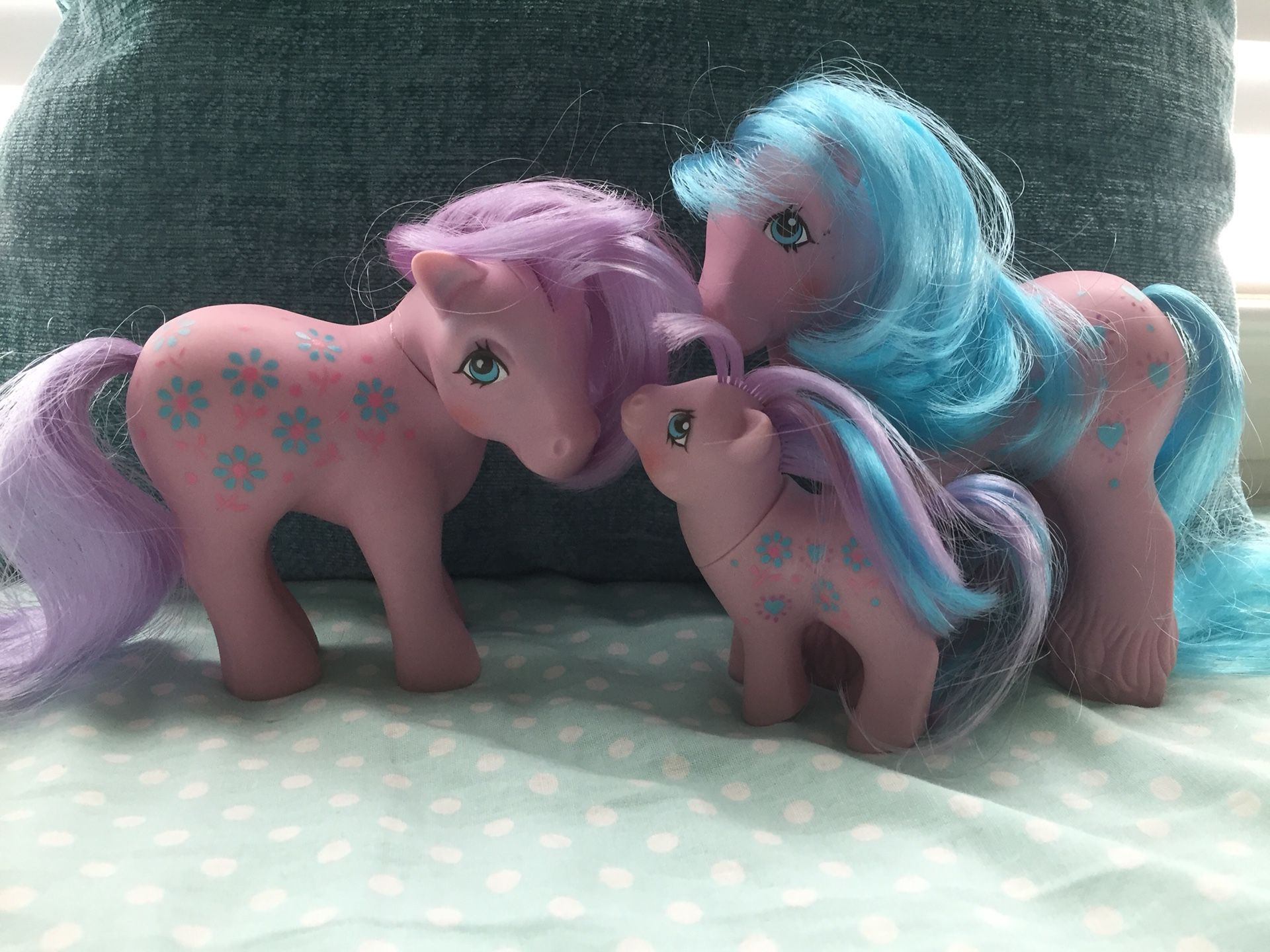 Vintage G1 My Little Pony Bright Bouquet Loving Family