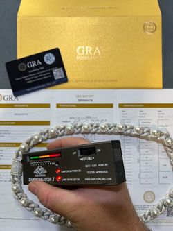22” moissanite Infinity Link Chain / Necklace Passes Diamond Tester