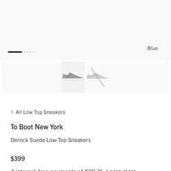 To Boot New York Derrick Suede Low Top Sneakers