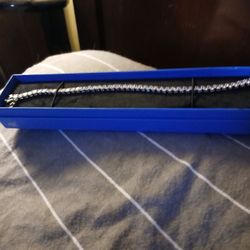 Tennis Bracelet, Rhodium & Cubic Zirconia 