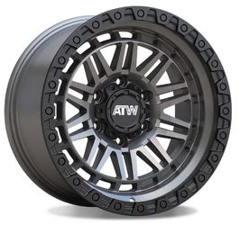 ATW Yukon 20x9 Satin Gunmetal Wheels 5x114.3 / 5x127 Offset +10 Jeep Wrangler Gladiator Grand Cherokee Dodge Durango Toyota Tacoma 4Runner  