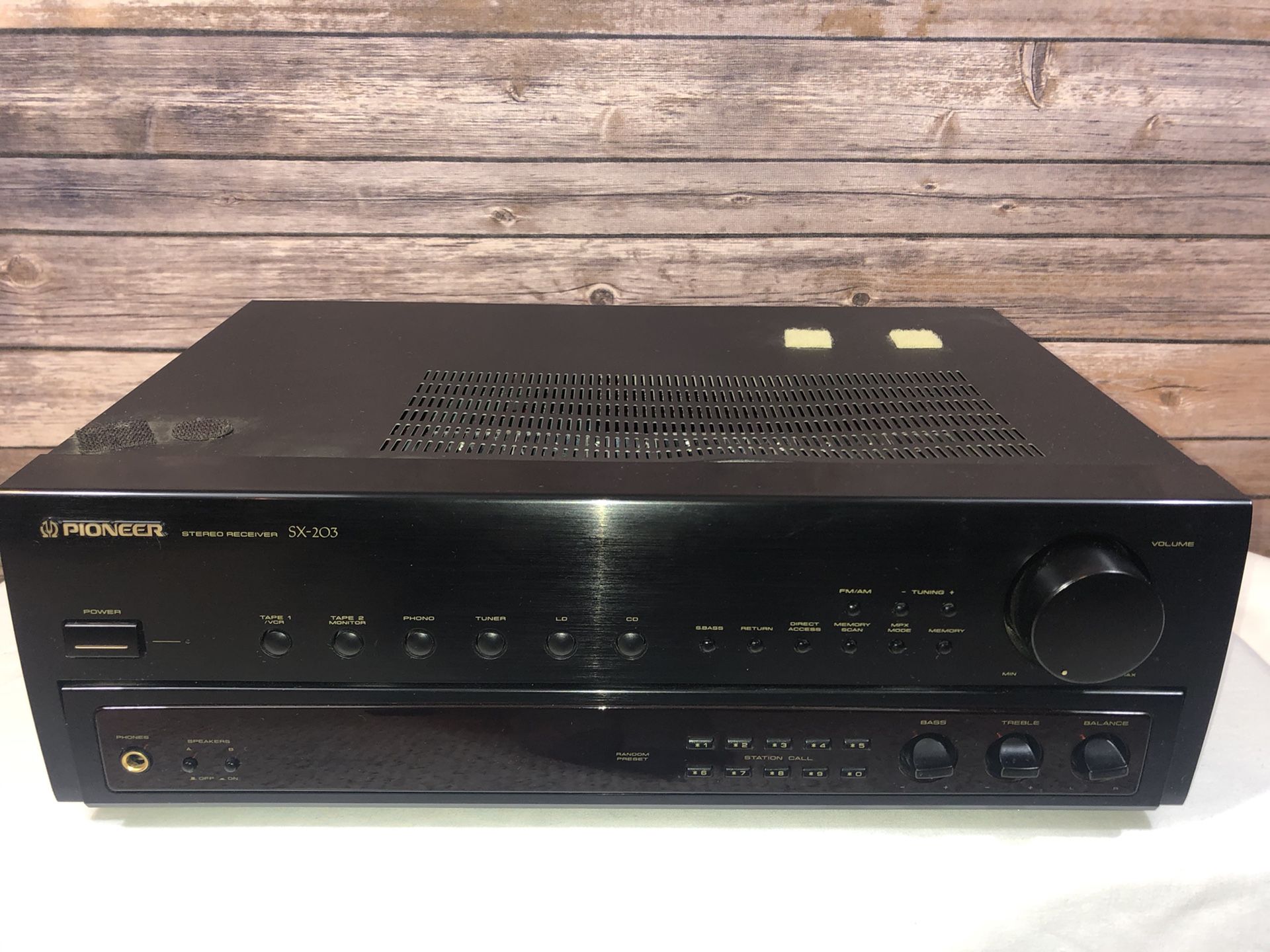 Pioneer SX-203 AM/FM Home Stereo Receiver Phono Input No Remote