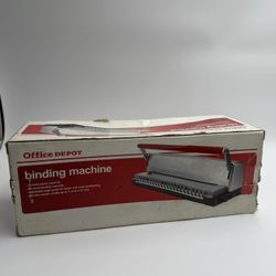Office Depot Binding Machine 5-Sheet Punch 90-Sheet Comb Binder 5-90LD