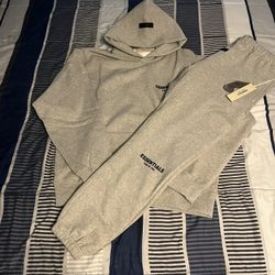 Essentials Fog Hoodie Set Dark Grey 