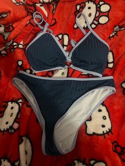 Women’s Blue Triangle Bikini 2-Piece Set Size S Brand New Without Tags