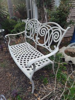 Beautiful iron PATIO furniture available bench BANCA DE FIERRO PESADO PARA su PORCHE OR Jardin de Flores listo listo listo