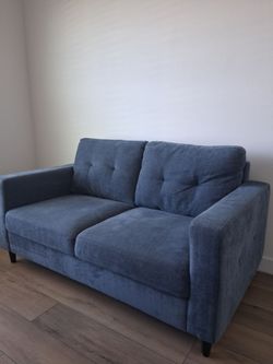 Pick Up Only! Denim Blue Modular Loveseat