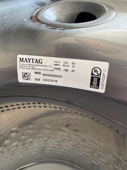 MayTag Commercial size washer/ dryer