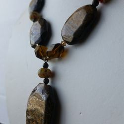 Moonstone Granite Gemstone Necklace