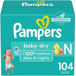 Newborn Pampers, Baby-dry (104 count)