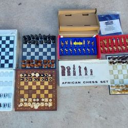 Lot Of 5 Chess Sets