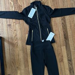 Lululemon Black Define Jacket Size 4 & Leggings New With Tags