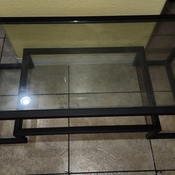 Black Coffee Table with glass top