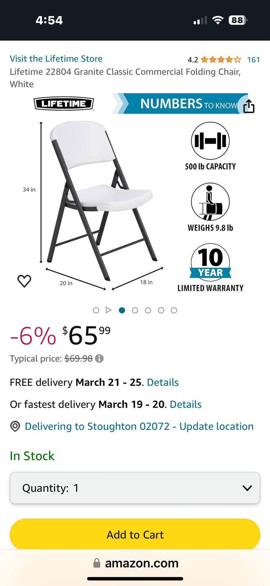 Life Time Folding Chair 