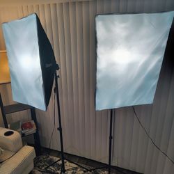 Ubeesize Softbox Photography Lighting Kit, 27 X 20 Continuous Lighting Kit With 2Pcs 40W E27 Socket 6500K Bulbs