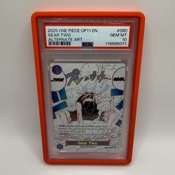 One Piece A Fist of Divine Speed Alternate Art Gear Two #OP11-080 PSA 10