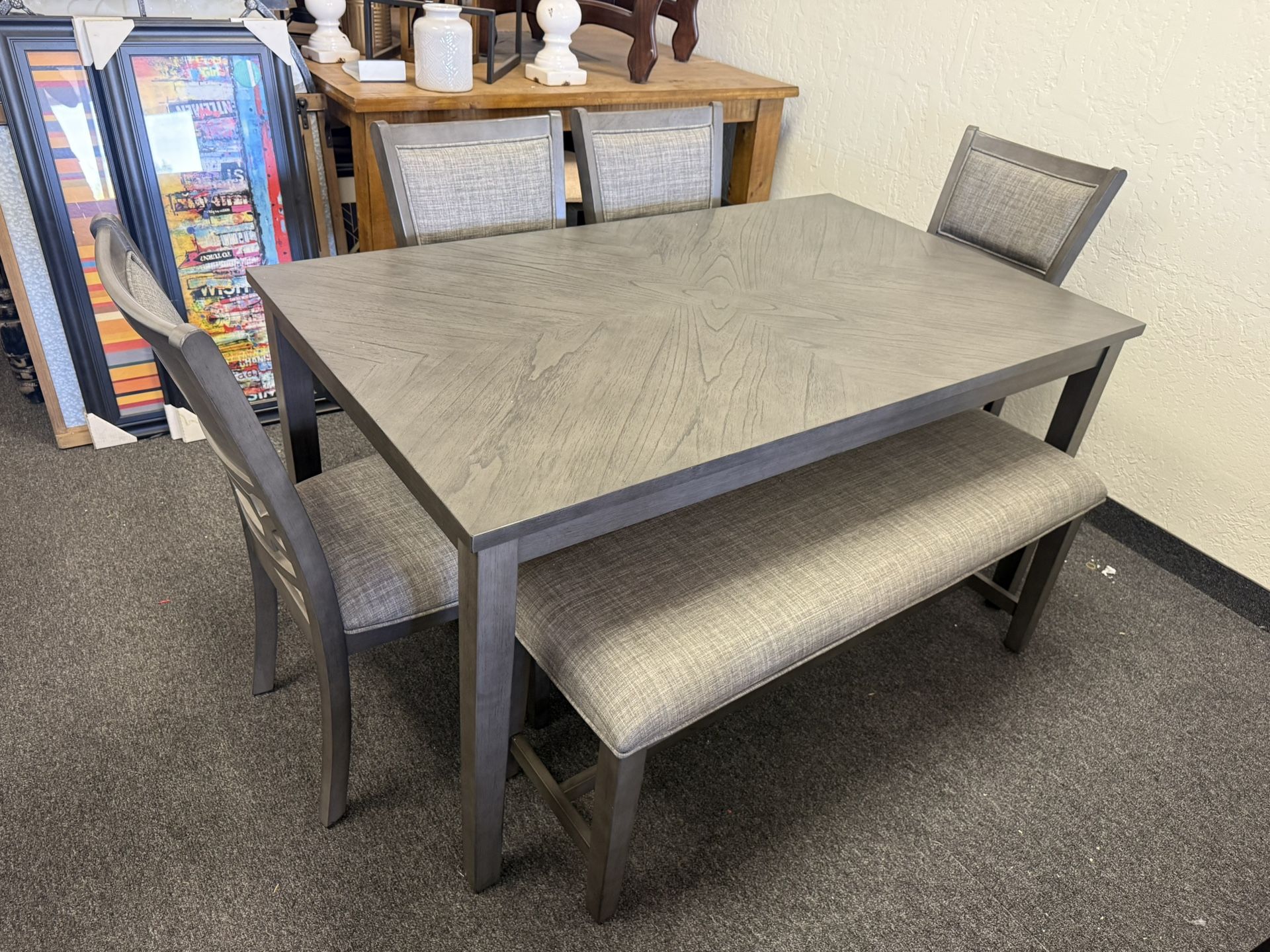 Dining Table With 4 Chairs And A Bench