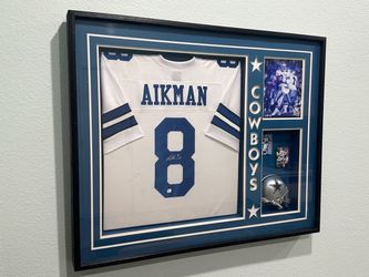 Troy Aikman Signed/Authenticated Framed Dallas Cowboys Jersey Shadowbox Display