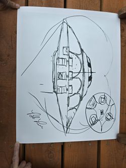 Bob Lazar Hand Sign Sport Model UFO