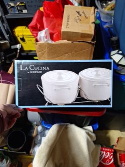 Godinger La Cucina Porcelain Double Bakers