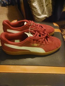 Burgundy Suede Pumas