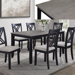 2430 Eloise 7pc Dinette Set  Light Grey 🔥😊😊😘