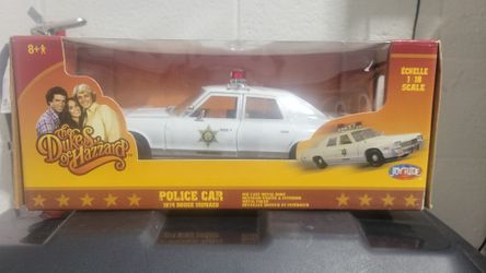 Dukes of Hazzard 1:18 1974 Dodge Monaco Sheriff Police Car JoyRide Diecast NIB