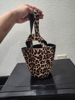 Zara X Kate moss animal print leather mini bucket bag