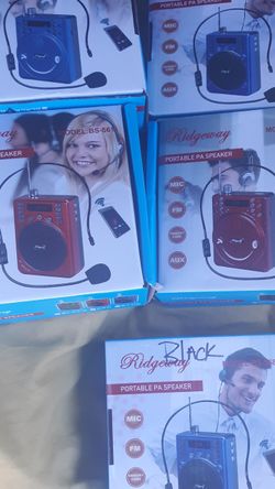 Take all 5 Brand new in box Portable bluetooth speaker am/fm radio and mini SD card player and flash drive player