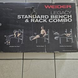 Gym Weight Bench and Rack Combo