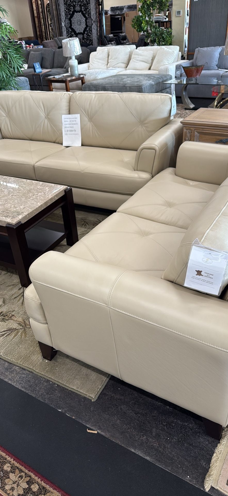 Leather Sofa & Leather Love Seat On Sale