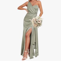 Medium Sage Green Beautiful Dress - Prom, Bridesmaid, Wedding, Formal