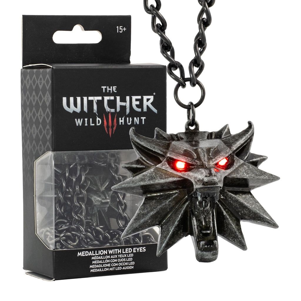 The Witcher Wolf School Silver-Tone Medallion Necklace