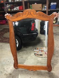Wooden mirror