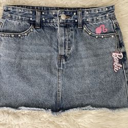 Barbie Graphic Denim Mini Skirt By Forever 21