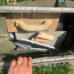 Vintage Tools In Old Army Bag