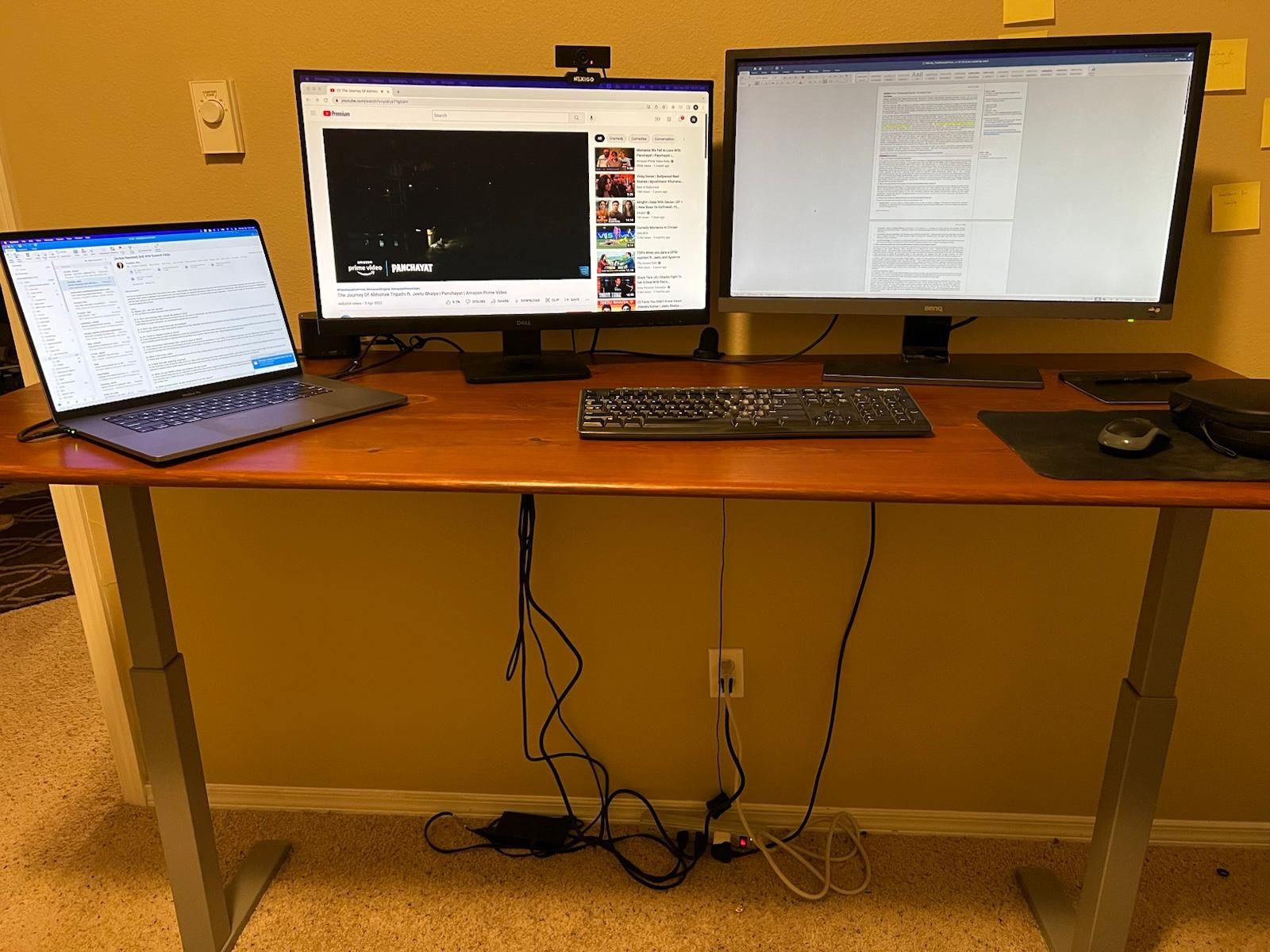 Autonomous automated Standing Desk Frame + Table Top