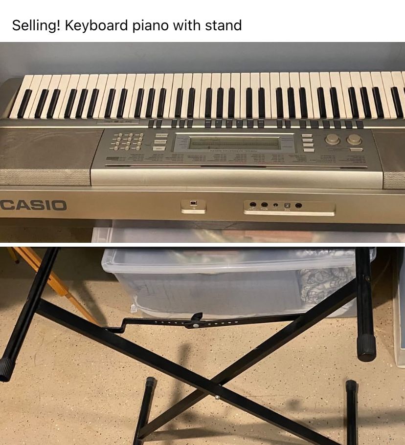 76 Key Keyboard Piano And Stand