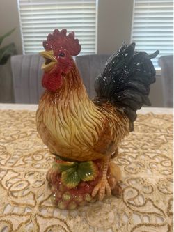 New Vintage Fitz and Floyd Country Gourmet Rooster Pitcher with Original Box