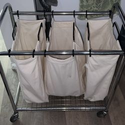 3 compartment laundry bin