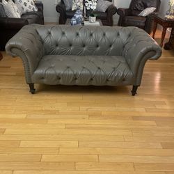 Faux Leather Sofa