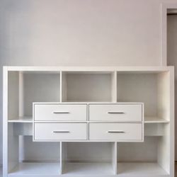 White TV Stand / Entertainment Center for Living Room – Very Good Condition