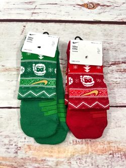 New Nike Crew Basketball Holiday Santa Claus Christmas Socks Dri-Fit
