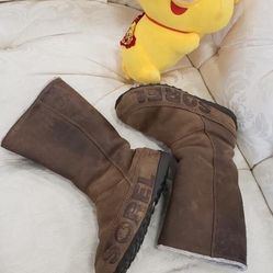 Sorel Winter Snow SUKA high Boots Waterproof Brown Women's Size 5.5