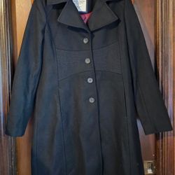 Tommy Hilfiger 65%wool 35%polyester Black Women's Coat Size 8
