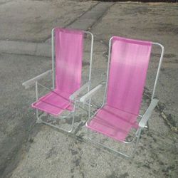 Pink Metal Folding Chairs