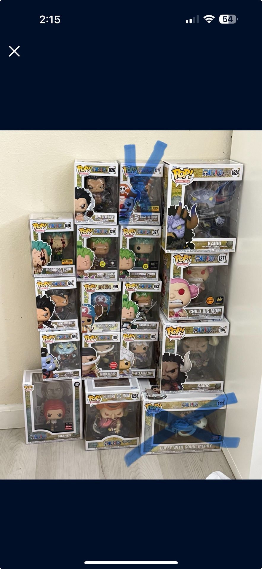 One Piece/ Attack On Titans Funko Lot