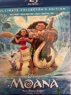 Disney’s MOANA Widescreen Edition (Blu-Ray 3D + Blu-Ray + DVD-2016)