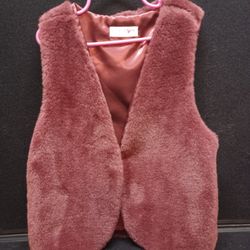 Burgundy Size 10 Girls Vest